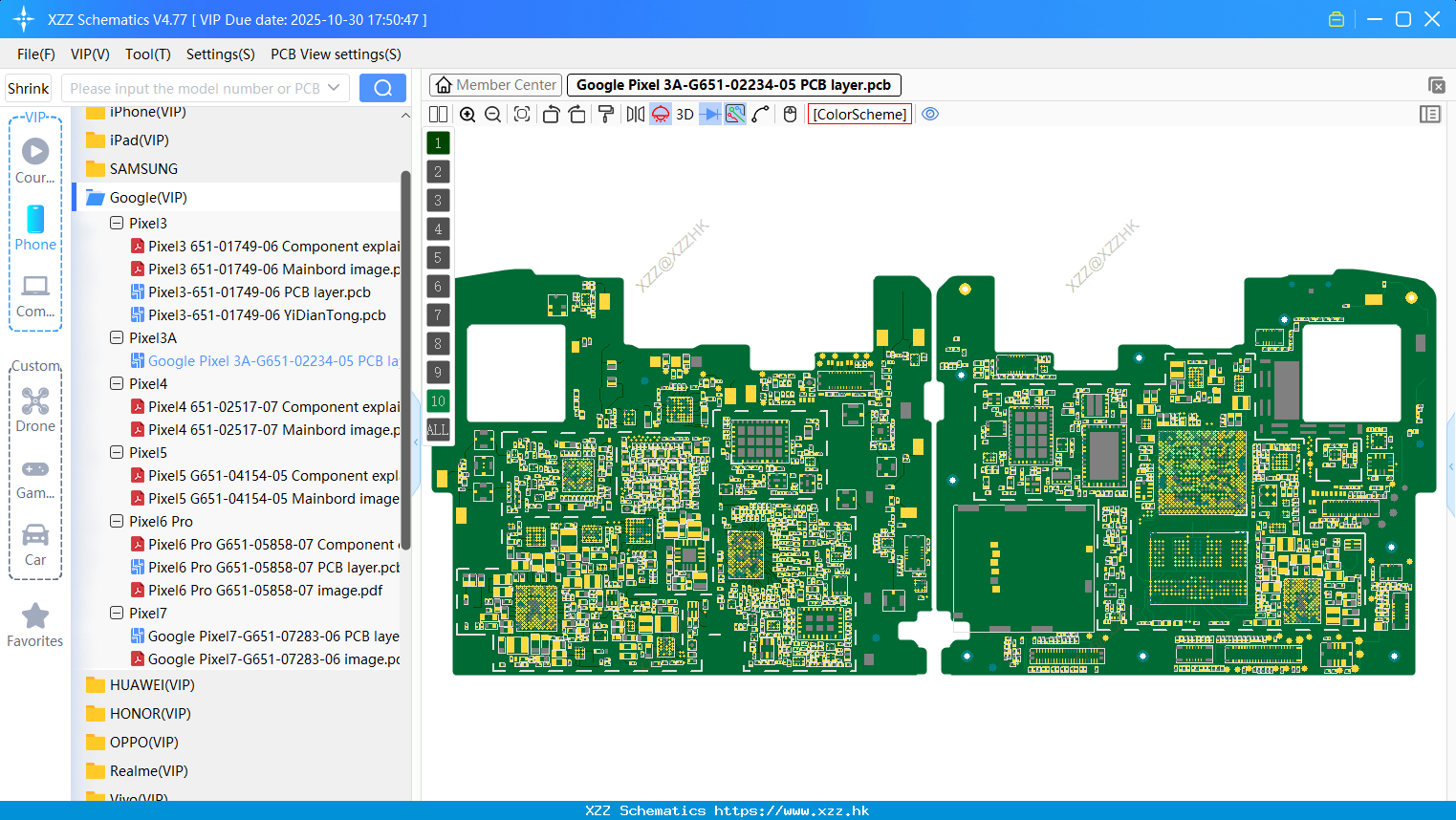 Google Pixel 3A-G651-02234-05 PCB Layer